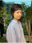 【大人オシャレショート】オン眉ショートとナチュラルハイライト