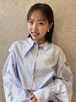 アース 三軒茶屋店(HAIR&MAKE EARTH) 三軒茶屋_レディース_ミディアム_ボブ_耳掛けボブ_小顔_ブラウン