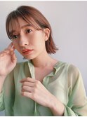 レイヤーカット/ウェットへア/オリーブベージュ/表参道