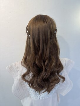ソノ(sono) ハーフツイン　フェミニン　モテ髪　パール　ヘアセット