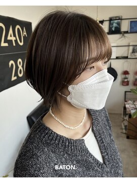 バトン(BATON) 【大人の丸みショートヘアstyle】髪質改善　ダブルカラー