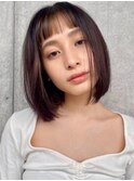 イメチェン/ホワイトブロンド/外ハネボブ/美髪/表参道/髪質改善