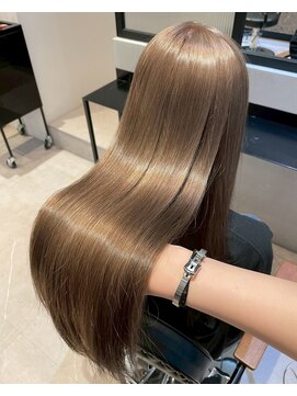 ダブル(W) 艶髪/透明感/クリームベージュ/ブリーチカラー