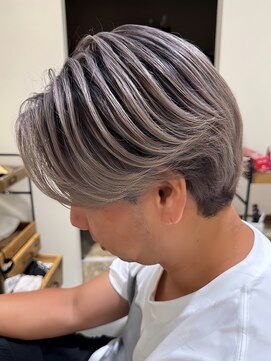 バース 梅田中崎町店(BIRTH) 50代40代白髪ぼかしシルバーメッシュバレイヤージュ