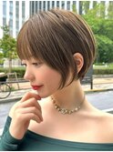 30代40代大人女性/前髪ありショートボブ/ショートヘア/髪質改善