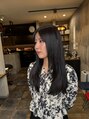 ハク(haku) 暗髪カラーレイヤーカット韓国スタイルワンホンヘアハイライト