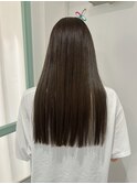 福岡　久留米　オリーブベージュ　ブリーチなし　ロングヘア