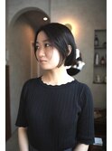 女性像に合わせた暗髪タイトボブ＊kubota