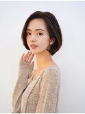 タンバルモリ/韓国ボブ×顔周りレイヤーカット/透明感カラー