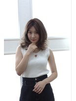 バグズ ヘアデザイン 桔梗が丘店(Baguz HAIR DESIGN) ボブスポンテニアスフリンジバンググレージュ