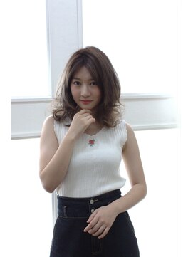 バグズ ヘアデザイン 桔梗が丘店(Baguz HAIR DESIGN) ボブスポンテニアスフリンジバンググレージュ