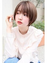 ロエナ(ROENA)&nbsp;大人かわいいひし形フリンジウェーブココアブラウン長めバング