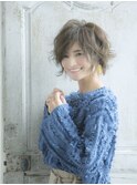 【林　飛夕也】デザインパーマで動きのあるショートボブ☆