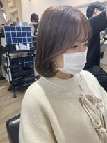 イオエ(ioe)&nbsp;黒髪/ボブルフ/ネビージュ/小顔/ワンレン/髪質改善/グレージュ