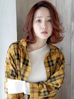 リバティ 吉祥寺(Liberty)&nbsp;☆外はねランダムミディ　コーラルMIX☆