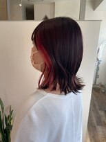 ロアン(roan)&nbsp;ビビットピンク×インナーカラー×ミディアムボブ