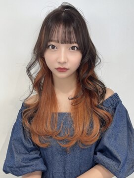 ユーフォリア 渋谷グランデ(Euphoria SHIBUYA GRANDE) 韓国ヘア インナーカラー ダブルカラー 顔周りカット ヨシンモリ