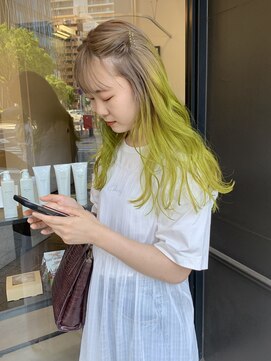 パークレーン アイス イヴェン(park lane ICI yeven) ルーツカラー  デザインカラー　人気ライムグリーン　/akari