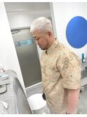メンズ ホワイトヘア ハイトーン