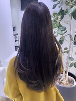 髪質改善ロングワンカール巻きトリートメント前髪カット