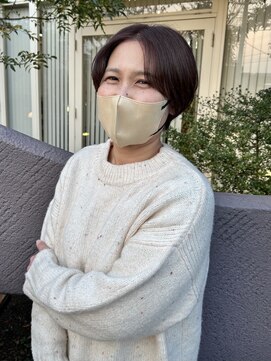 トップヘアー 玉島店(TOP HAIR) 《TOPHAIR 玉島店/ ベリー》マッシュショート×ピンクベージュ