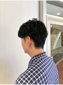 メンズパーマ/毛流れパーマ/ツーブロック