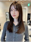 顔周りカット*レイヤー*セミロング*30代40代50代