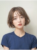 ナチュラルくせ毛風パーマ ボブ