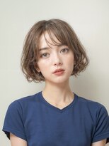 花やの前の美容室 南アルプス店&nbsp;ナチュラルくせ毛風パーマ ボブ