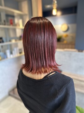 シアン(CYAN) ブリーチ無しラズベリーレッド