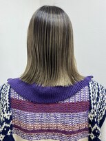 ランプ(Lamp) くびレイヤーグレーベージュニュアンスカラー白髪染め白髪ぼかし