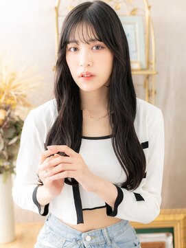 カバーヘアアンドスパ ブリス 浦和(COVER HAIR&SPA bliss) 黒髪アースカラー韓国風巻きレイヤーロングh3浦和20代30代40代