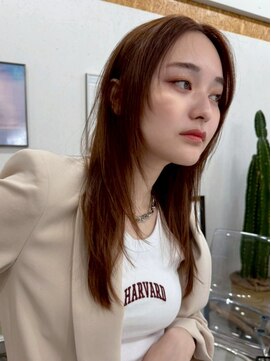 ハニー 町田(HONEY) レイヤーカットミニウルフ小顔美髪髪質改善チェリーブラウン1
