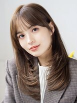 エミュー 大船店(emue)&nbsp;大船駅ミディアムレイヤーオリーブベージュカラーブリーチなし◆