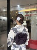 タイトお団子/大人ヘア/浴衣ヘア/20代/30代