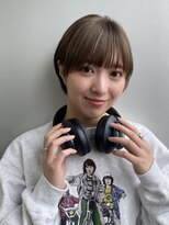 エアー 青山(AIR) 前髪あり耳掛け丸みくびれショートボブ20代30代40代50代