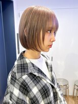 カシェル トウキョウ(Cashel Tokyo)&nbsp;ミルクティーベージュ ハイトーンボブ 切りっぱなしボブ