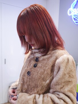 カシェル トウキョウ(Cashel Tokyo) ブリーチなしダブルカラー オレンジ 暖色 アプリコット