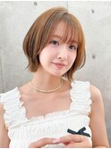 くびれレイヤー/オリーブベージュ/顔周り/シースルー/立川