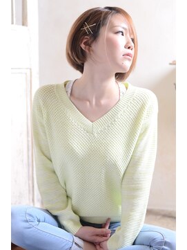 シェア(SHARE hair make works) 【SHARE】☆透け感のあるフレッシュショートボブ☆