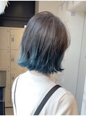 サファイアブルーデザイン裾カラー◎山本みづき