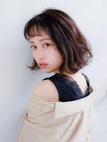 ショートバング　ゆるボブ