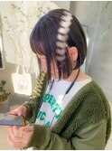 ミニボブ、前下がりボブ、スリークボブ、アッシュブラウン