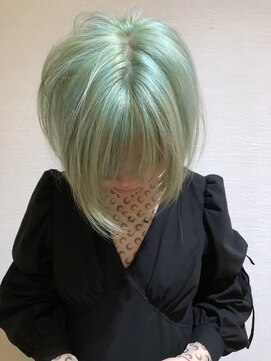 ロビン(ROBIN) ショートボブ_ターコイズグリーン