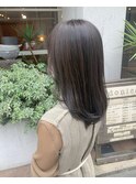 カーキベージュ×顔まわりレイヤー20代30代40代