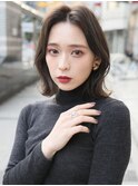 韓国風センターパートミディ(美髪)