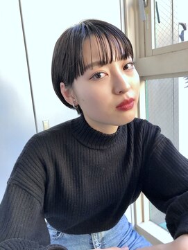 ヌード(NUDE) 「NUDE」#シースルーバング 黒髪 マッシュショート