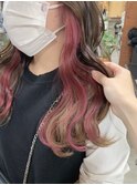 インナーカラーでオトナ可愛いくすみピンク☆