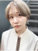 「NUDE」#大人ショートボブ20代30代透けバング 前下がりショート