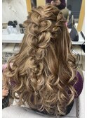ヘアセット　編みおろし